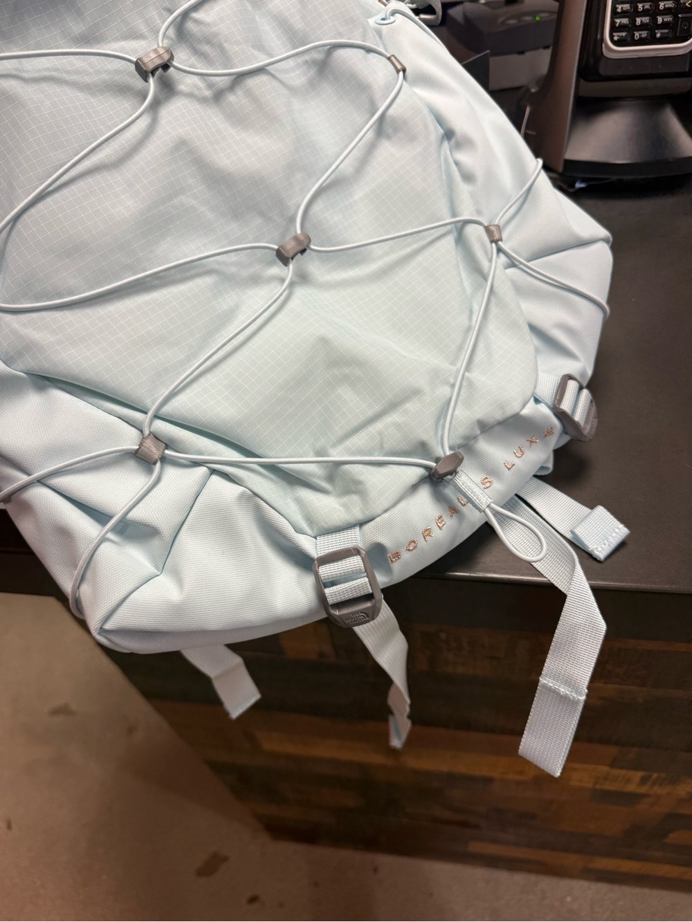 NWT!The North Face women's Pale Blue Everyday Pack with External Bungee - Picture 3 of 10